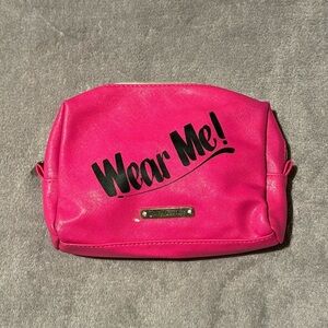 Juicy Couture‎ “Wear Me”  Hot Pink Cosmetic Bag/Makeup Bag - Excellent Condition